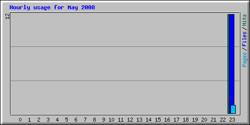 Hourly usage for May 2008